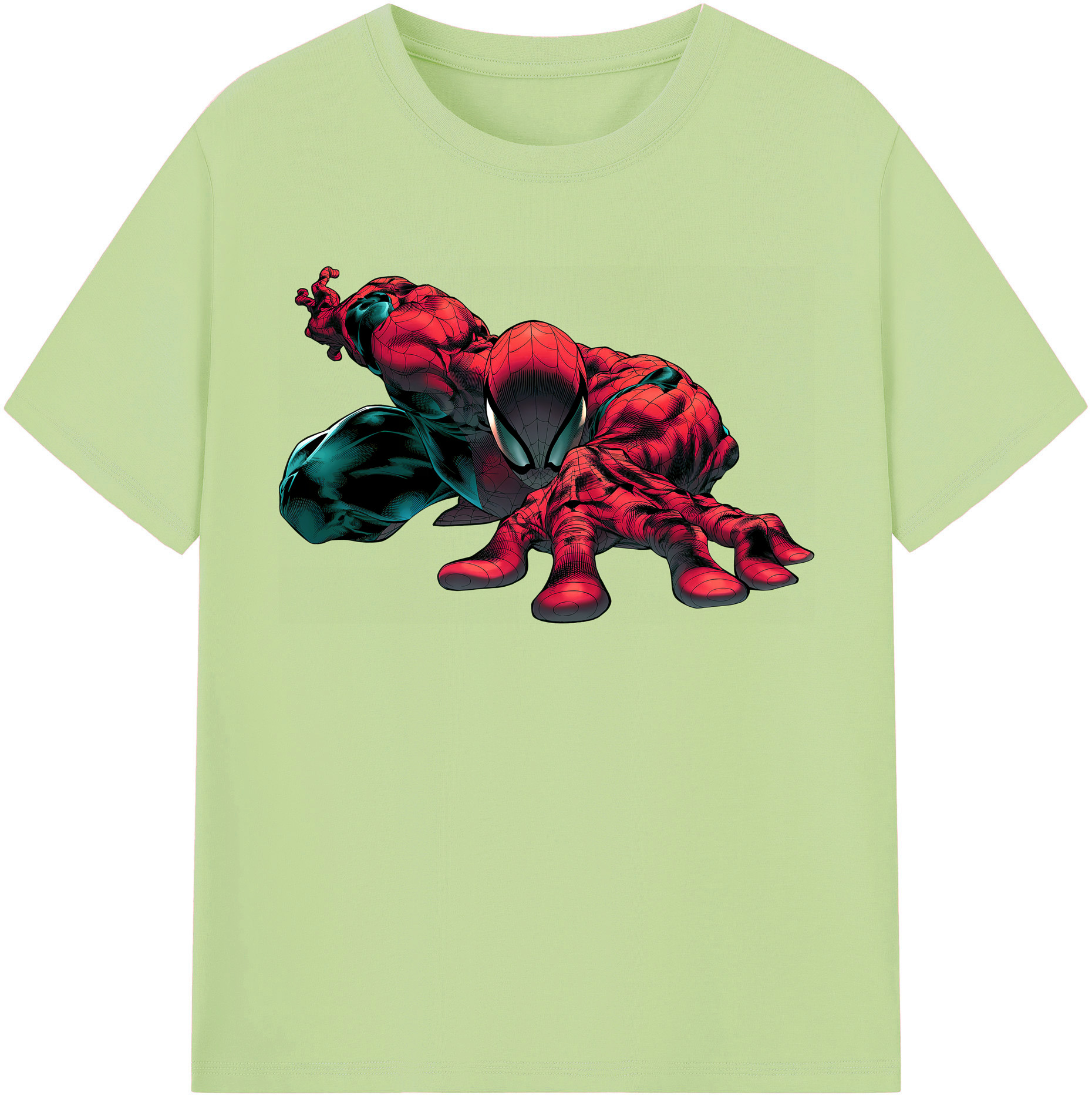 （画像用） Spider Man スパイダーマン 綿100％半袖Tシャツ（フロントプリント）